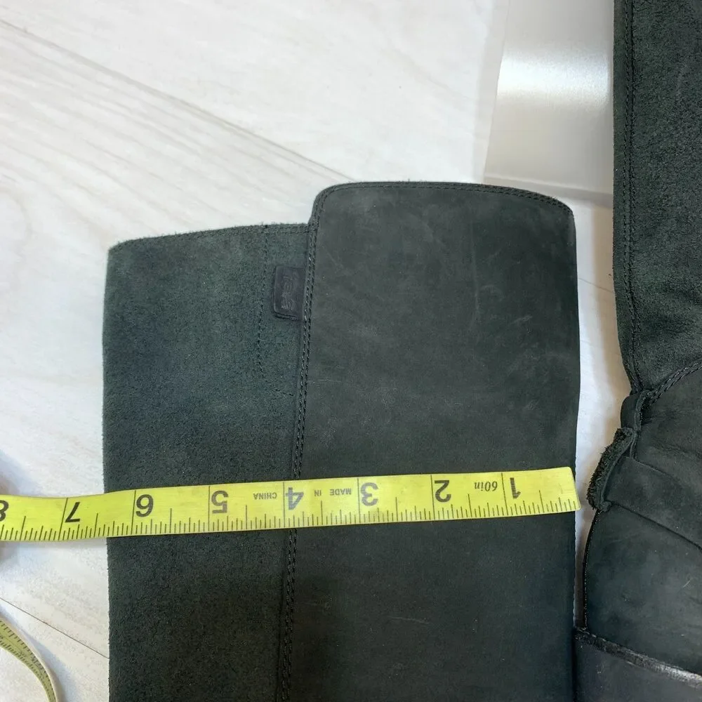 Teva De La Vina Tall Boots Women's‎ Size 7.5 Black Suede Riding Moto Waterproof